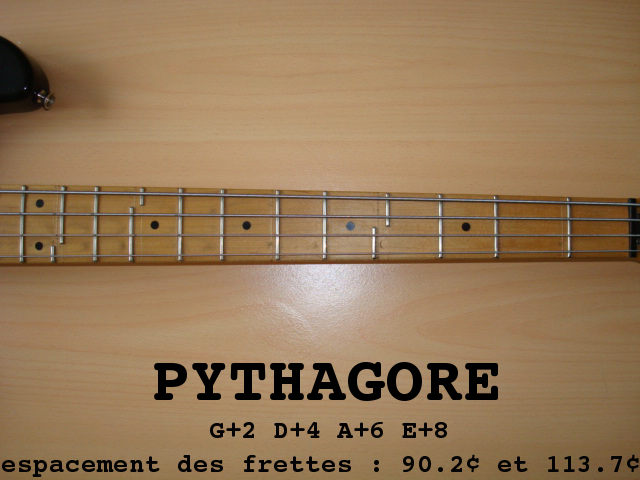 PYTHAGORE frettes en pointill�s (guitare basse)