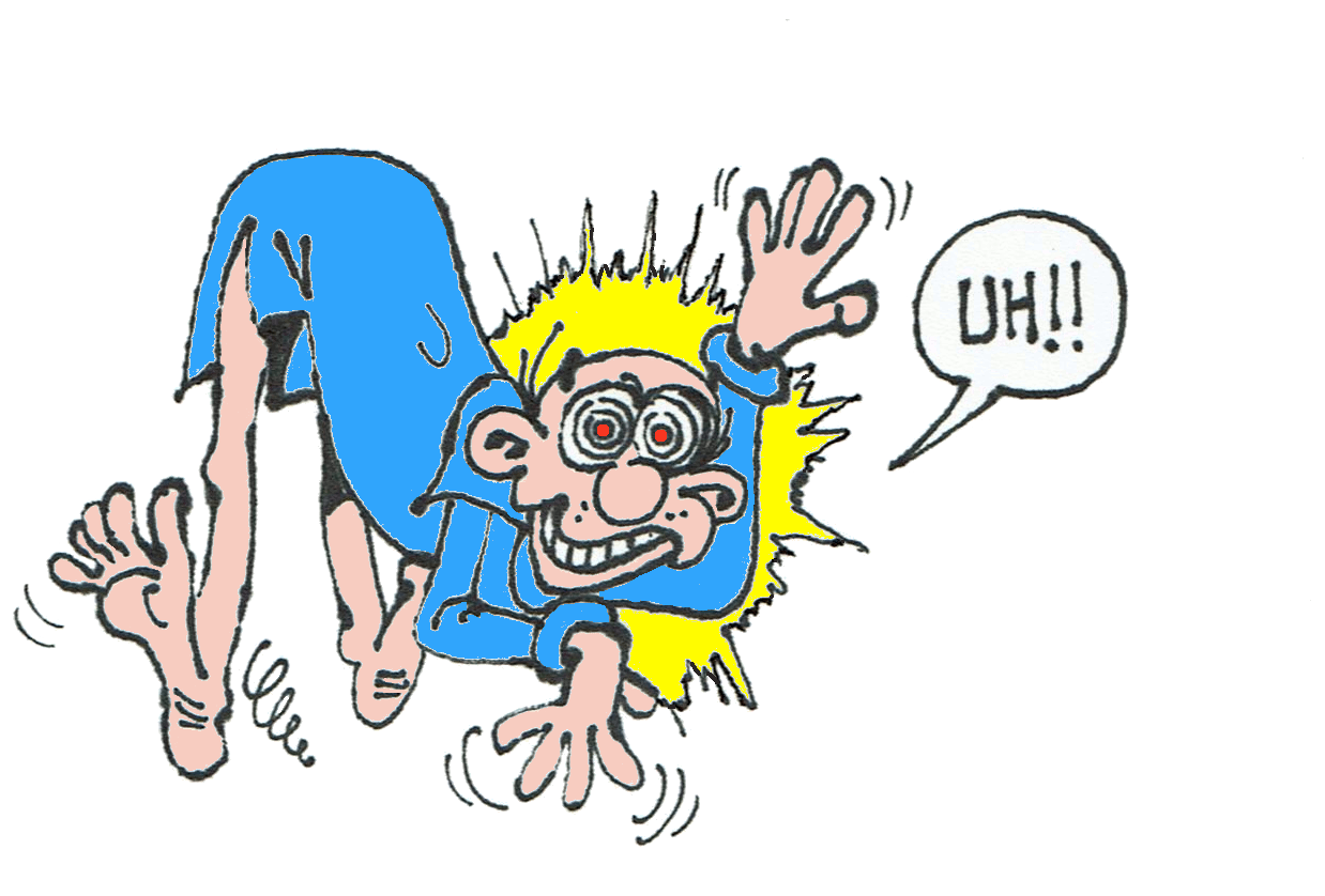 Dessin du disciple de la bande dessinée Léonard le Génie qui paraît complètement abruti par l'alphabet officiel