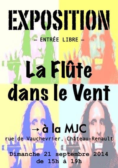 Exemple d'affiche pour l'exposition La Flûte dans le Vent