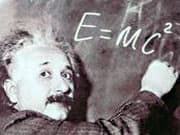 Einstein en train de copier une formule